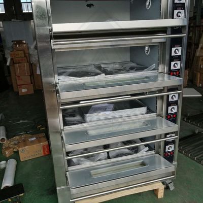 Materiale di soia Forno a 2 strati e trasportatore di miscelatori Forno per pizza per attrezzature da forno