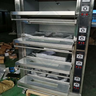 Materiale di soia Forno a 2 strati e trasportatore di miscelatori Forno per pizza per attrezzature da forno