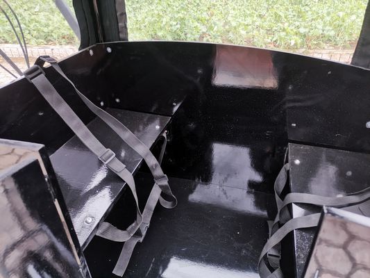 Triciclo da fast food di dimensioni personalizzabili con carrello da caffè piastra di alluminio