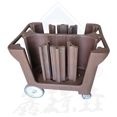 Carrello alimentare di design moderno con piatto da raschiatura e carrello a piastre di plastica regolabile