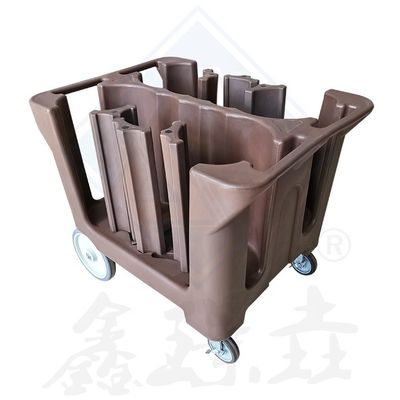 Carrello alimentare di design moderno con piatto da raschiatura e carrello a piastre di plastica regolabile