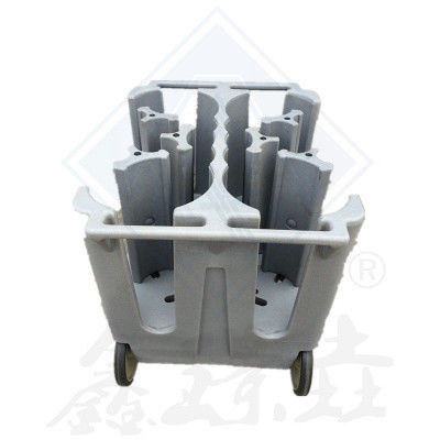 Carrello alimentare di design moderno con piatto da raschiatura e carrello a piastre di plastica regolabile