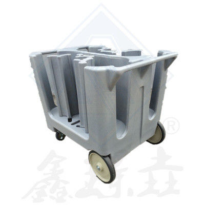 Carrello alimentare di design moderno con piatto da raschiatura e carrello a piastre di plastica regolabile