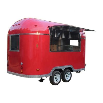 Alte produttività di fibra di vetro Mobile Snack Van Folding Caravan Trailers per alimenti surgelati