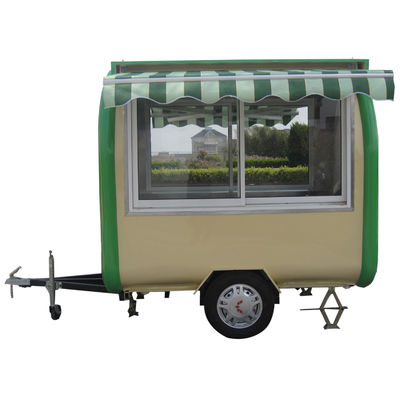 Carrello per hot dog con rimorchio a mano progettato per negozi di cibi e bevande