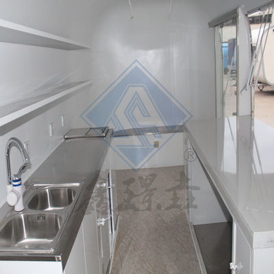 Camionetto alimentare per strada all'aperto 300 cm a asse singolo Camionetto commerciale per gelati, snack e bevande