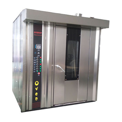 Forno a scaffale diesel a doppio carrello con 34 vassoi Forno a convezione a scaffale rotante a 380v