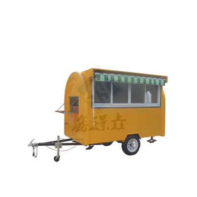 300CM Mobile Round Model Food Cart con Canopy Double Axles Materiale grezzo Latte 1000 KG