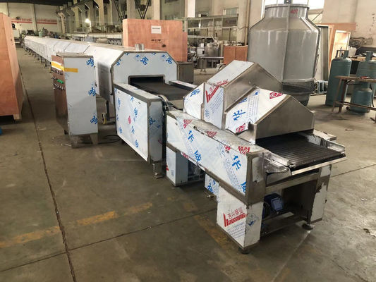 22.5 x 32.5 x 24.5 cm Forno per la produzione di biscotti con nastro trasportatore e nastro in acciaio al carbonio