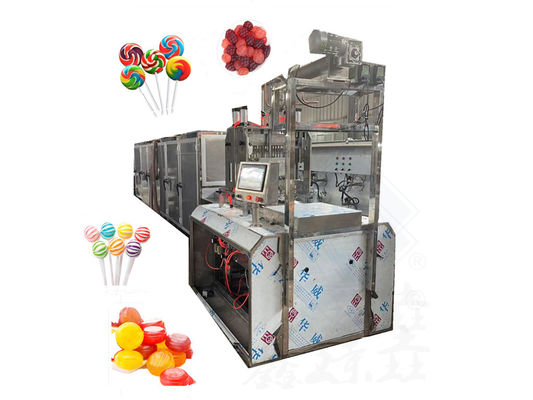 Flat Candy Lollipop Making Machine con controllo di temperatura preciso nel tunnel di raffreddamento