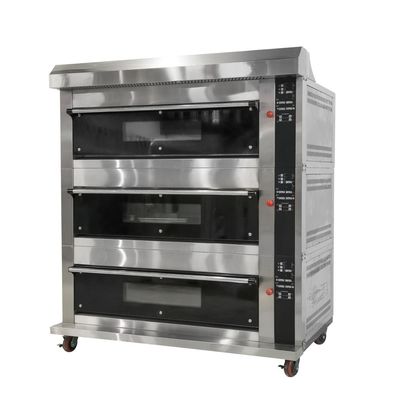 Disegno Tavola superiore Doppio Deck Forno elettrico per pizza Piatto Dimensione 400 * 600mm per cucina