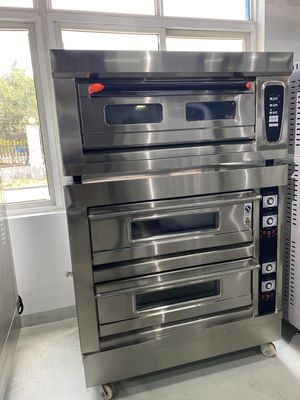 Disegno Tavola superiore Doppio Deck Forno elettrico per pizza Piatto Dimensione 400 * 600mm per cucina