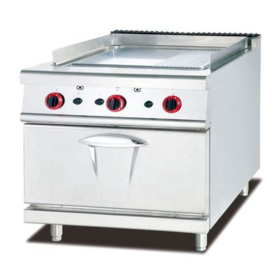 6 Stufa a gas a bruciatore con materiale di superficie in acciaio inossidabile e forno da forno per pane