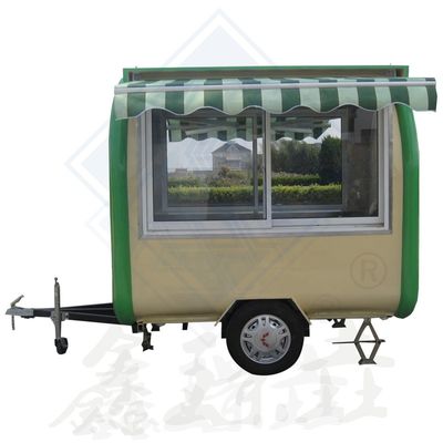 Acciaio galvanizzato a singolo/doppio asse 300 Camionino per venditori di snack mobili con baldacchino