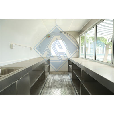 Industrial Vending Snack 220CM Camion alimentare mobile con baldacchino e design rotondo