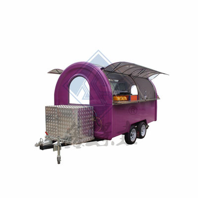 Camion alimentare mobile a singolo/doppio asse con baldacchino e attrezzature di cottura personalizzate