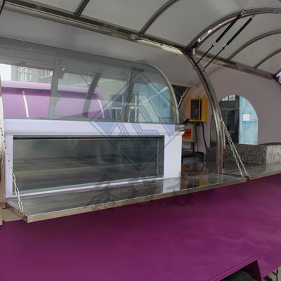 Camion alimentare mobile a singolo/doppio asse con baldacchino e attrezzature di cottura personalizzate