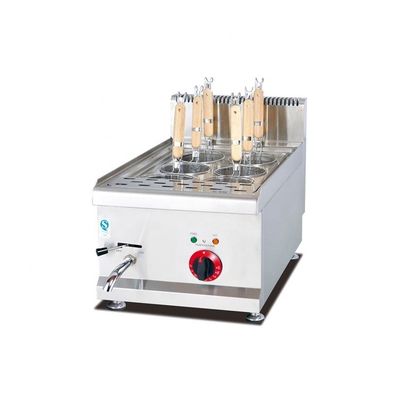 Elegante cucina a gas in acciaio inossidabile per cucina di ristorazione