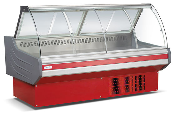 Acciaio inossidabile 201 Materiale Deli Cooler per la refrigerazione dei display di carne dei supermercati