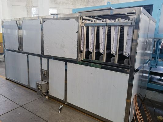 Home 10 tonnellate di raffreddamento ad acqua Ice Cube Machine Ice Maker con capacità di stoccaggio di ghiaccio di 1000 kg