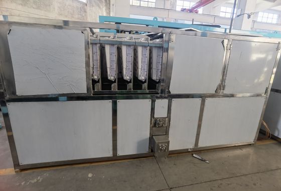 Home 10 tonnellate di raffreddamento ad acqua Ice Cube Machine Ice Maker con capacità di stoccaggio di ghiaccio di 1000 kg