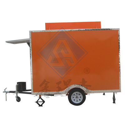 Industrial Square 250CM camion alimentare mobile con asse singolo/doppio e design bello