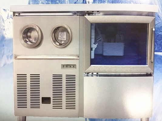 Macchina commerciale per la fabbricazione di cubetti di ghiaccio 140P da 63 kg/giorno con capacità di stoccaggio di 500 kg