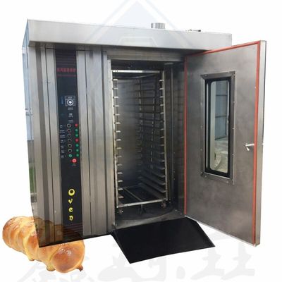 Forno rotativo automatico a base d'acqua 16/32/68 vassoi gas diesel elettrico per pane biscotto