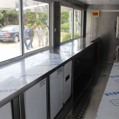 Funzione snack di vendita Carrello mobile per alimenti per caffè e hot dog con asse singolo/doppio da 580 cm