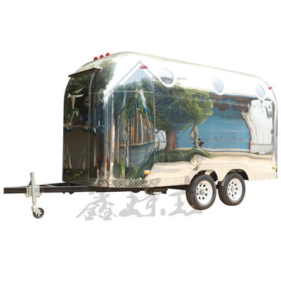450CM singolo / doppio asse design camion alimentare mobile con acciaio inossidabile e ricambi