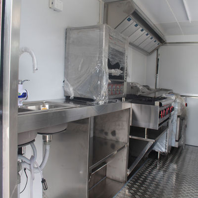 Outdoor Street Vending 400CM Single/Double Axles Food Truck mobile con design bello