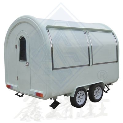 Modello rotondo industriale personalizzato Hot Dog Coffee Mobile Food Truck 350CM Single Axle