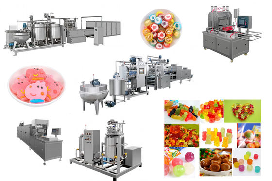 Fatto 300Kg / h Hard Candy Nice Machine per dolci di caramelle e Lollipop Bear Making Line