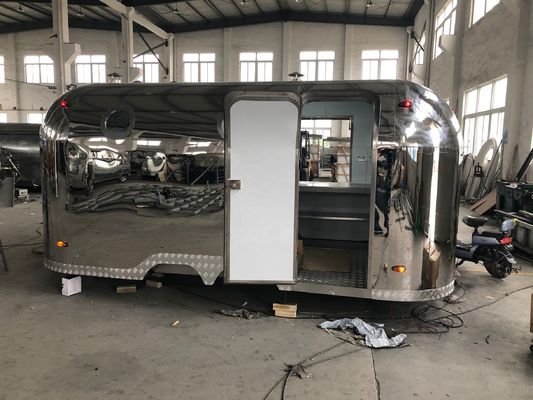 Carro a ruota di strada, carrello di hotdog, carrello di cibo mobile, con ristorante completamente attrezzato