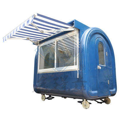 Outdoor Street Vending 3.5M Double Axle Mobile Food Truck con baldacchino e bel design