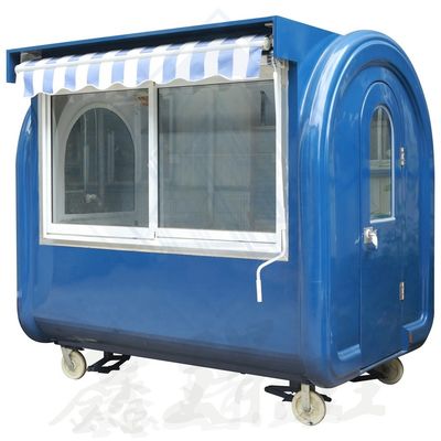 Outdoor Street Vending 3.5M Double Axle Mobile Food Truck con baldacchino e bel design