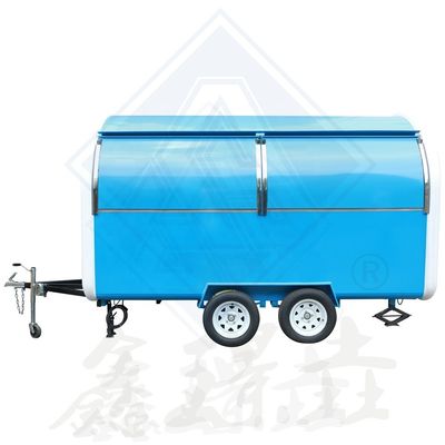 US Standard Truck Mobile Food Cart Kiosk con acciaio inossidabile e vetro temperato