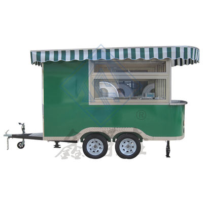 Modello rotondo industriale personalizzato Mobile con baldacchino di mais Food Truck 5M doppio asse Bello design