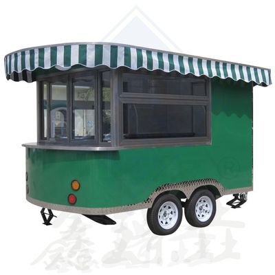 Modello rotondo industriale personalizzato Mobile con baldacchino di mais Food Truck 5M doppio asse Bello design
