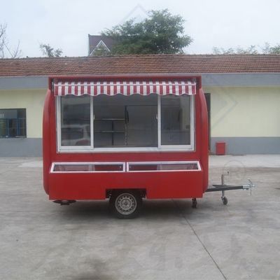 2.8M Double Axle Mobile Customized Industrial Round Model con Canopy Coffee Food Truck