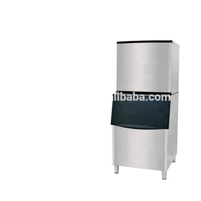 110V Voltage Commercial Ice Cube Machine Acqua raffreddata Flake Shape Ice Type Packing Machine