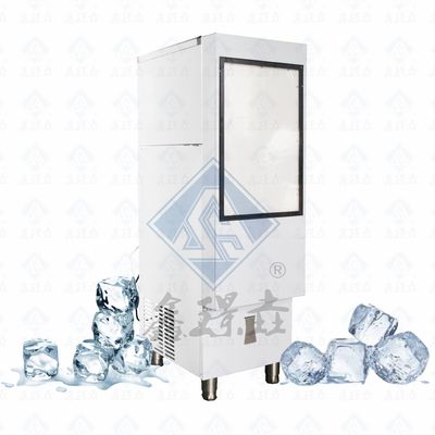 Macchine per la fabbricazione di ghiaccio a cubo commerciale con elevata produzione e capacità di stoccaggio di 900 kg