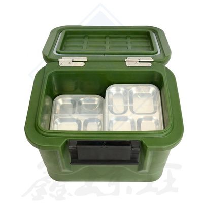 Confezione a forma rotonda con scatola isolante per il pranzo