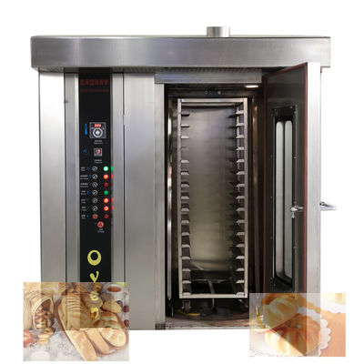 Macchina elettrica per il pane a gas diesel con funzione a vapore 32 vassoi Forno rotativo Made