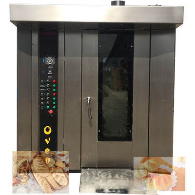 Macchina elettrica per il pane a gas diesel con funzione a vapore 32 vassoi Forno rotativo Made