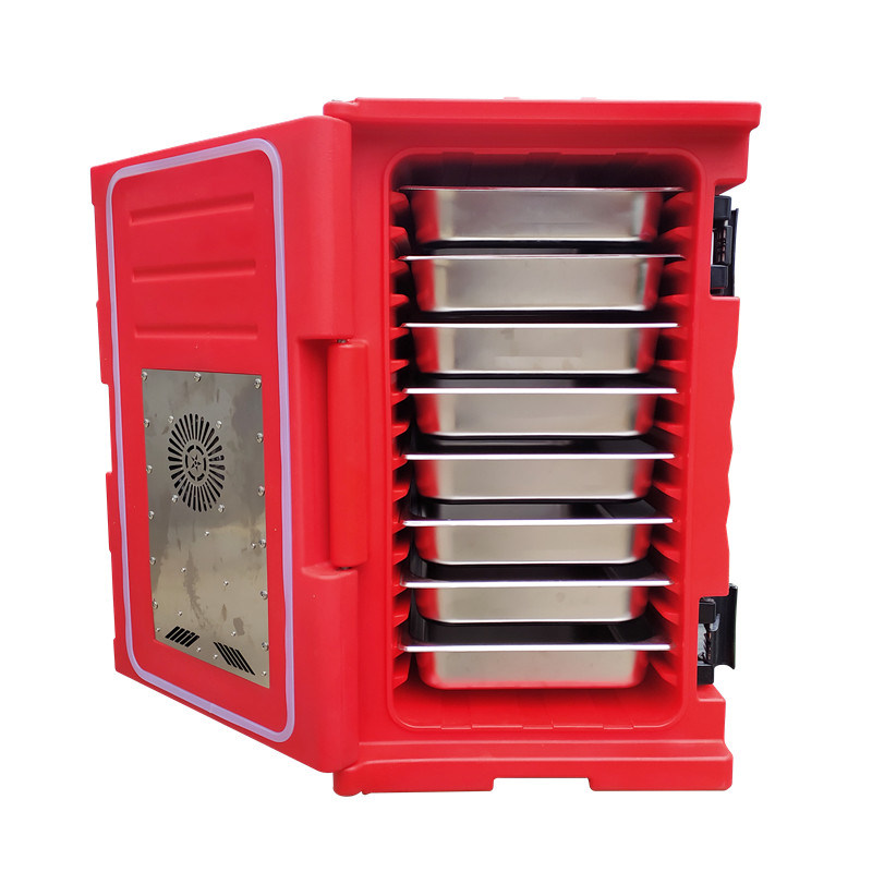 Apparecchiature meccaniche da cucina Scatole alimentare isolante in plastica con ruote statiche