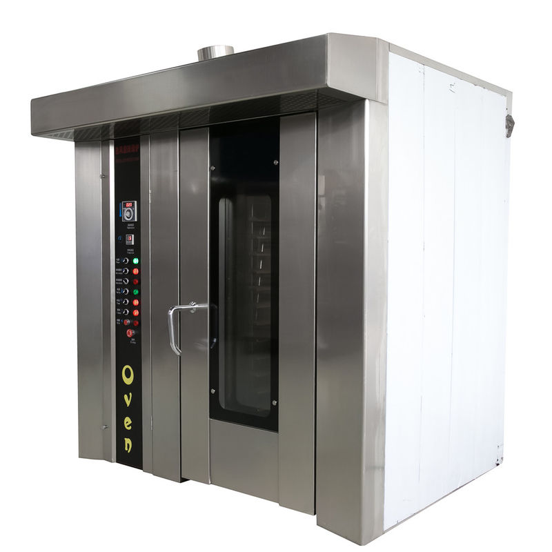 Alta capacità 12/32/64 vassoi convezione elettrica rotativa forno per pizza da forno