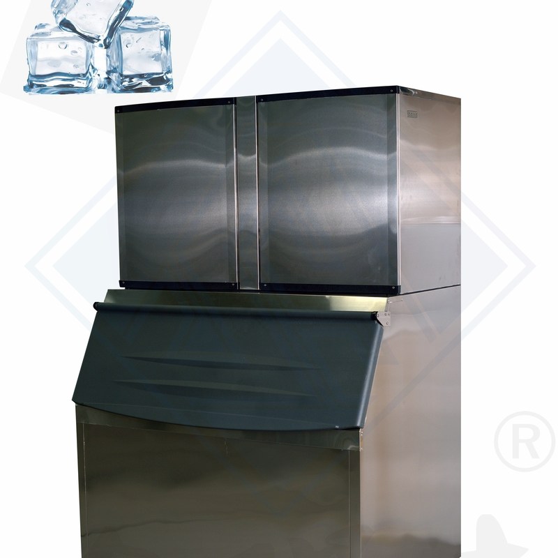 Macchina per la produzione di ghiaccio a cubo ad alta produttività per cubetti di ghiaccio da 22 mm in ambienti industriali
