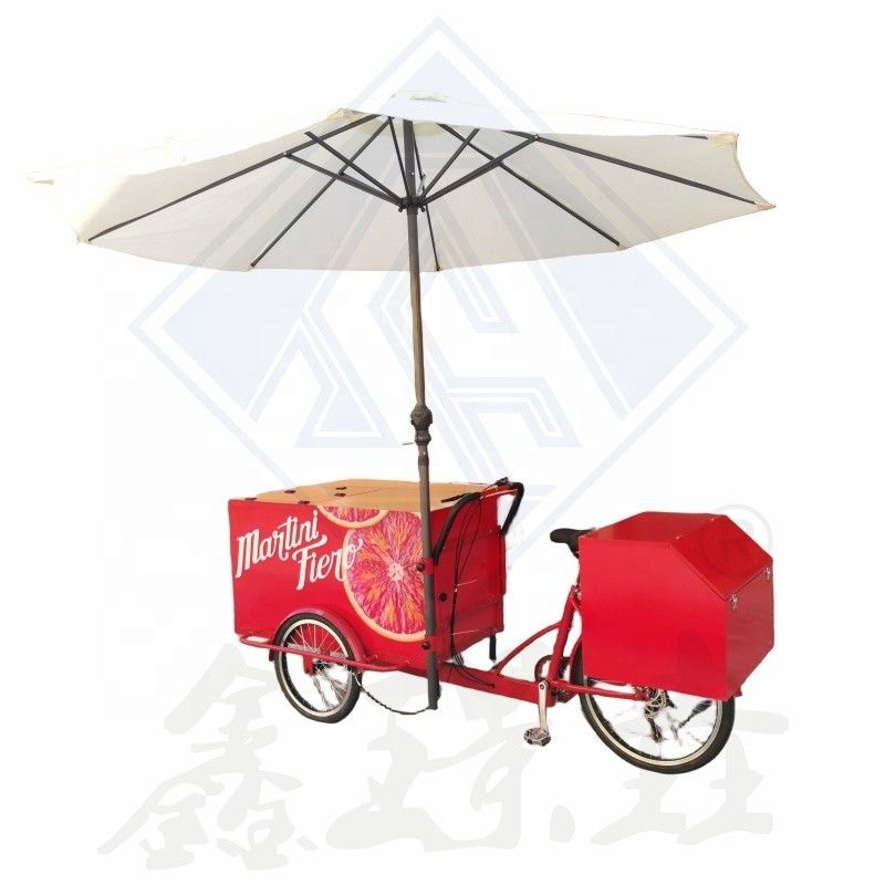 Camionetti alimentari in rimorchio d'epoca Camionetto mobile caffè cibo bici carrello con opzioni di vendita al dettaglio