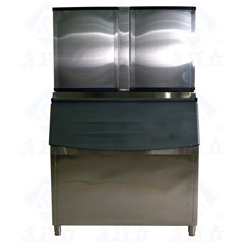 Macchina per ghiaccio a cubo automatico con forma di cubo di ghiaccio e capacità di deposito di 450 kg